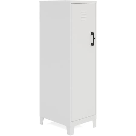 Nusparc Personal Locker, 4 Shelves, 53.3" x 14.2" x 18", White NPRSL418ZZWE